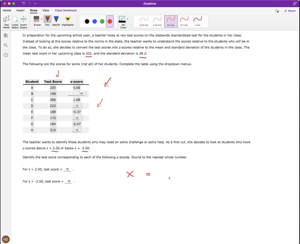 SOLVED: Transforming X Values Into Z-scores In Preparation For The ...