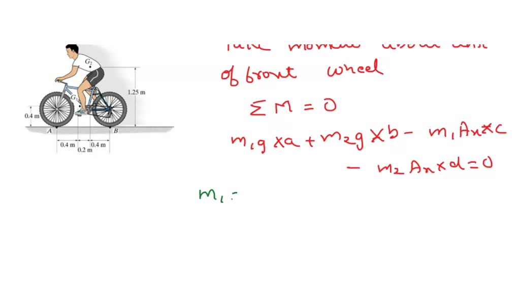 SOLVED 83 The mountain bike shown has a mass of 40 kg with the