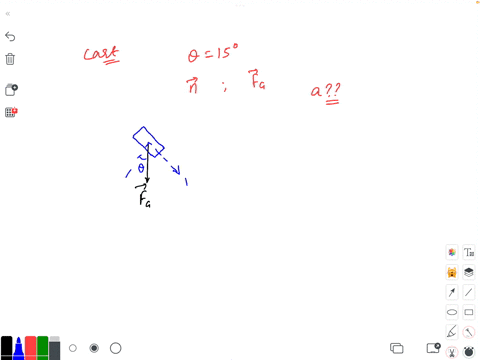 a-cart-with-a-trapezoidal-shape-as-in-the-figure-carries-a-blue-box-of-unknown-mass-on-its-slanted-flat-surface-the-surface-makes-an-angle-of-15-with-the-horizontal-the-box-is-not-sliding-up-or-down-r