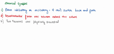 which-of-the-following-is-true-about-chemical-synapses-a-given-synapse-is-either-inhibitory-or-excitatory-but-it-cant-switch-back-and-forth_-the-neurotransmitter-from-one-neuron-enters-the-o-79605