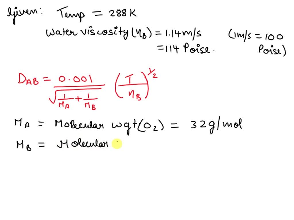 SOLVED: The aeration of water is an important industrial operation ...