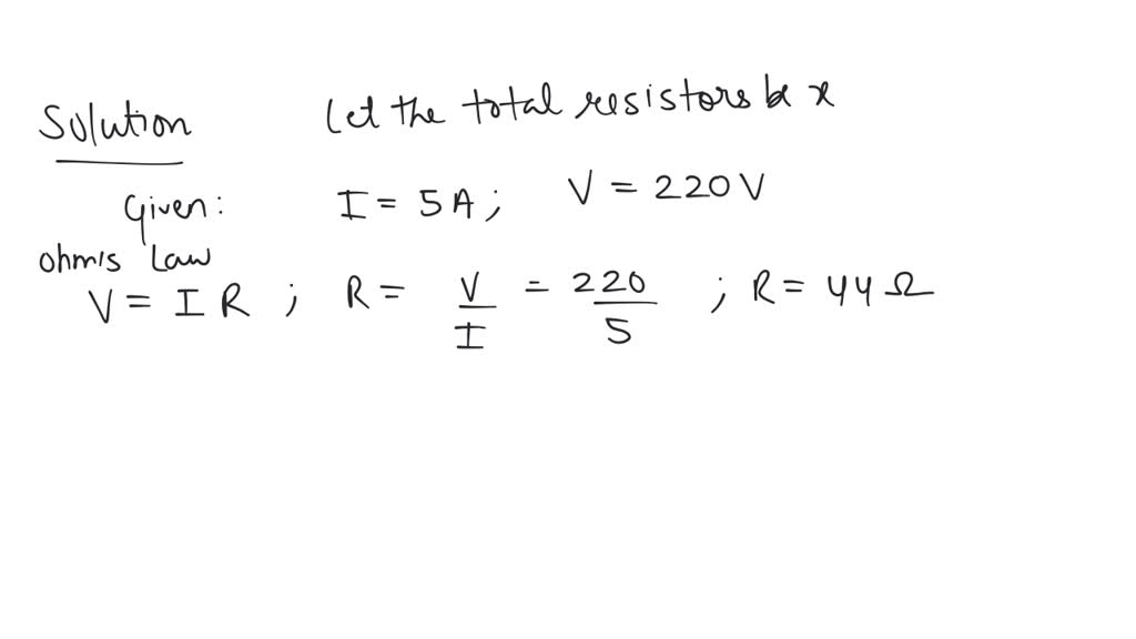 SOLVED How many 176 9 resistors (in parallel) are required to carry 5