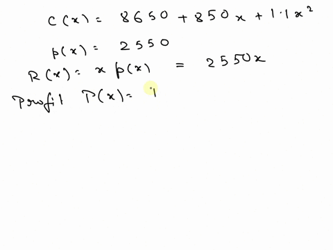 for-the-cost-function-cx8650850x11x2-and-the-demand-function-px2550-find-the-production-level-that-will-maximize-profit-production-level-24018