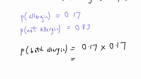 about-17-of-the-population-of-a-large-country-is-allergic-to-pollen-if-two-people-are-randomly-selected-what-is-the-probability-both-are-allergic-to-pollen-what-is-the-probability-that-neith-88832