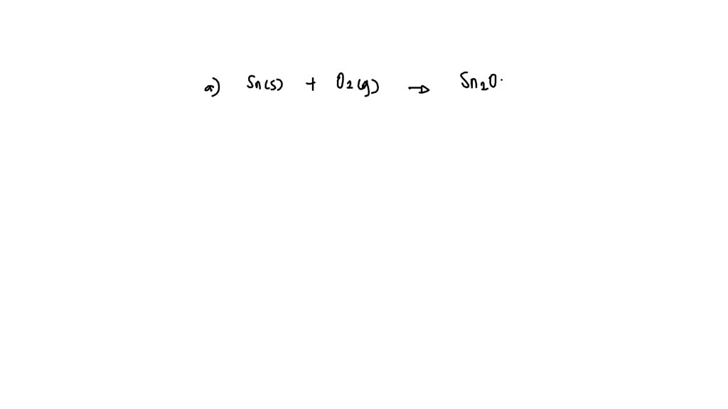 SOLVED Write a balanced equation for each of the following combination