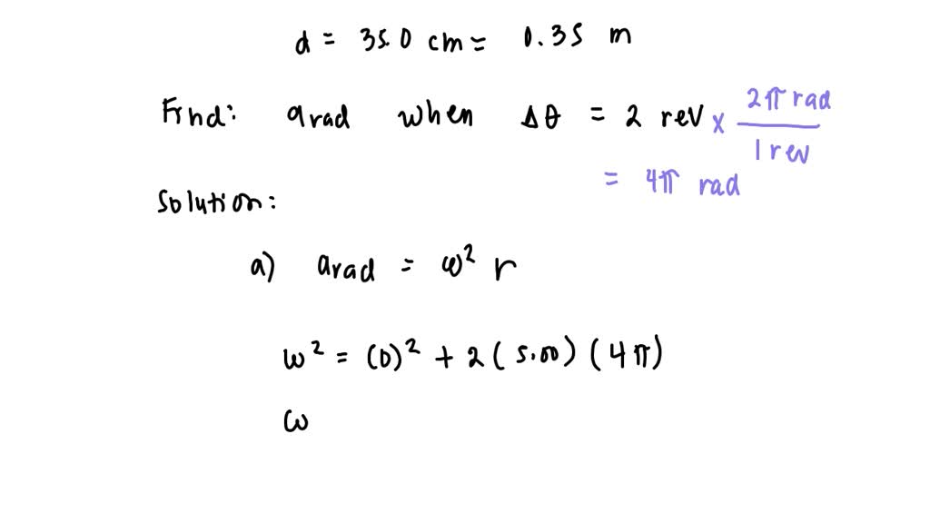 SOLVED: Part A A wheel of diameter 35.0 cm starts from rest and rotates ...