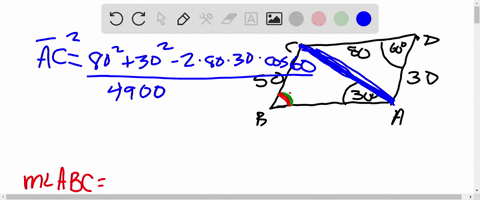 4-3-the-figure-shows-two-adjacent-triangular-fields-abc-and-acd-where-ad-30-m-cd-80-m-bc-sum-zadc-60-and-bac-309-give-answers-to-nearest-tenth-30-m-note-diagram-not-drawn-scale-using-triangl-54201