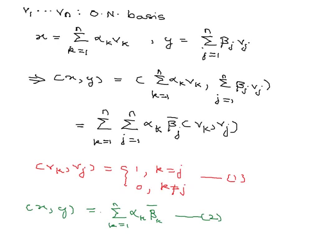 SOLVED Orthogonal Complements (6) Let V be a subspace of R^n. Define