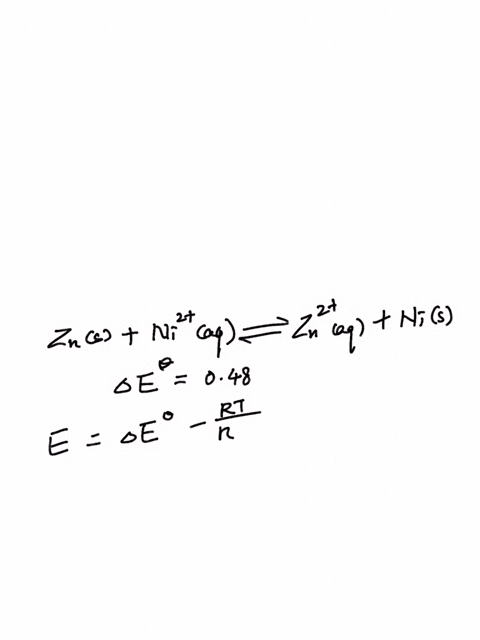 the-standard-emf-for-the-cell-using-the-overall-cell-reaction-below-is-048-v-zns-ni2aq-zn2aq-nis-the-emf-generated-by-the-cell-when-ni2-0208-m-and-zn2-157-m-is-________-v-please-keep-2-decim-96463