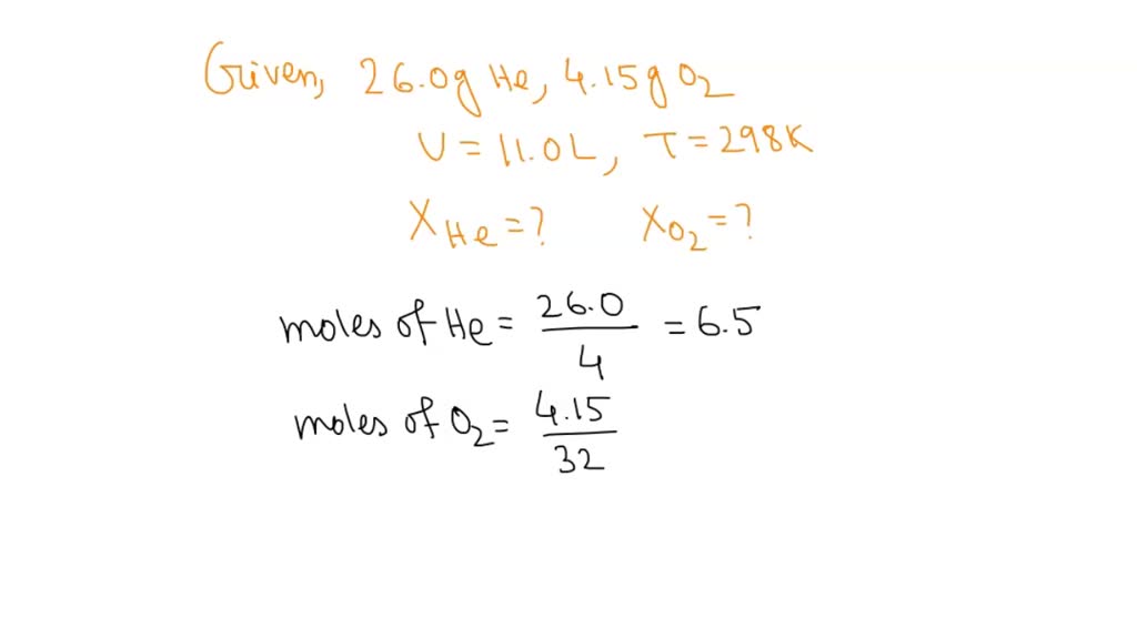 SOLVED A 11.0L scuba diving tank contains a heliumoxygen (heliox