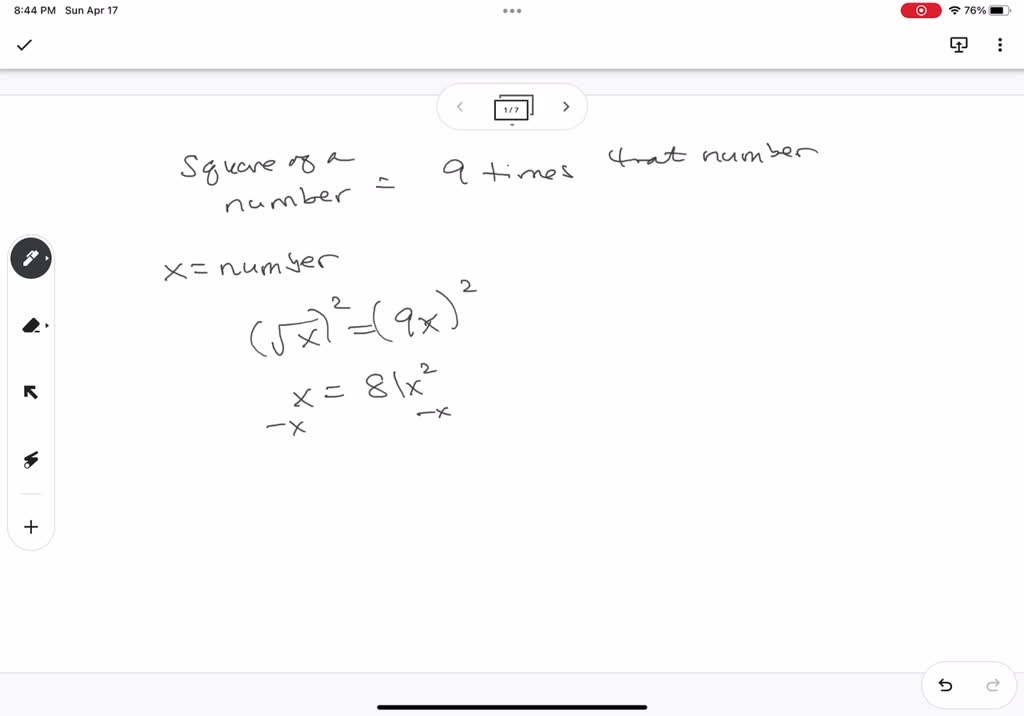 solved-the-sum-of-nine-times-a-number-and-one-is-the-same-as-the