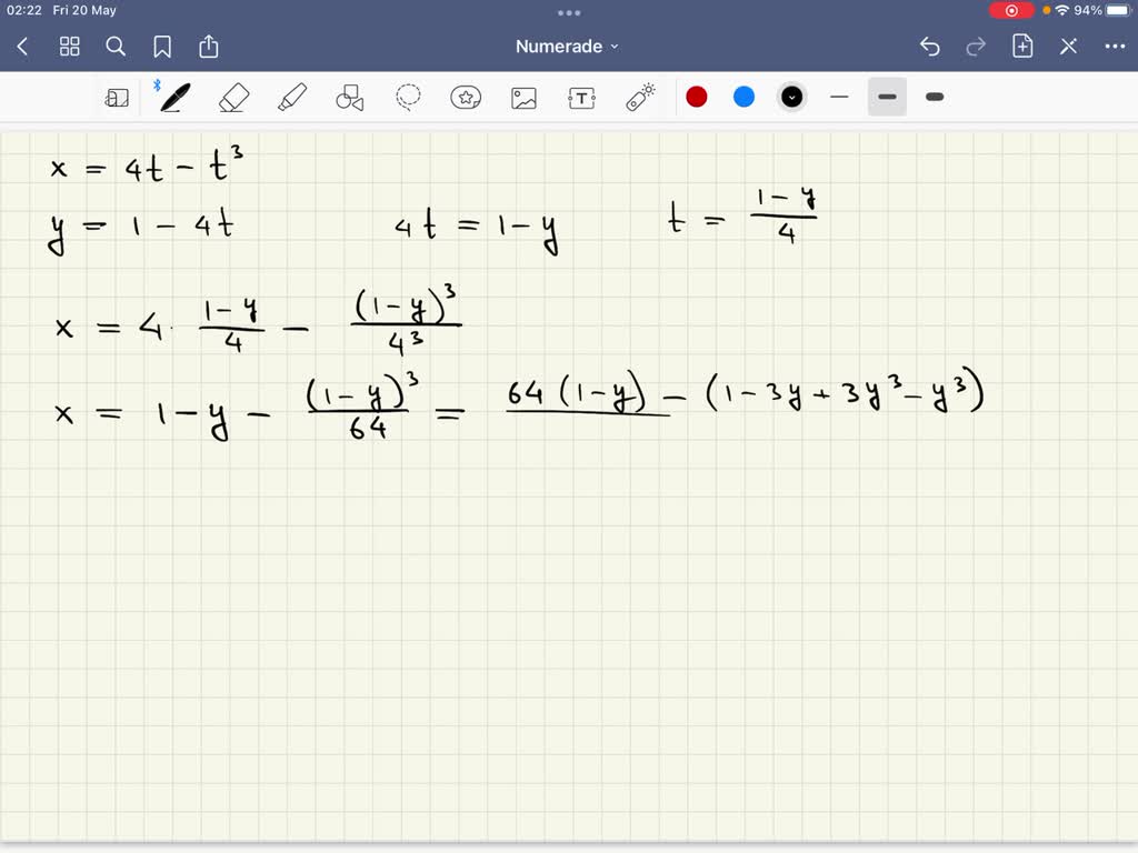 Solved Point Write The Parametric Equations I 3t T3 Y 7 3t In