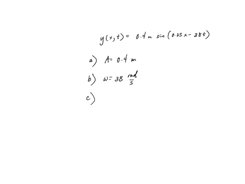 a-sinusoidal-wave-is-described-by-the-wave-function-y-040-m-sin025x-38t-where-x-and-y-are-in-meters-and-is-in-seconds_-determine-the-following-for-this-wave_-the-amplitude-the-angular-freque-17412