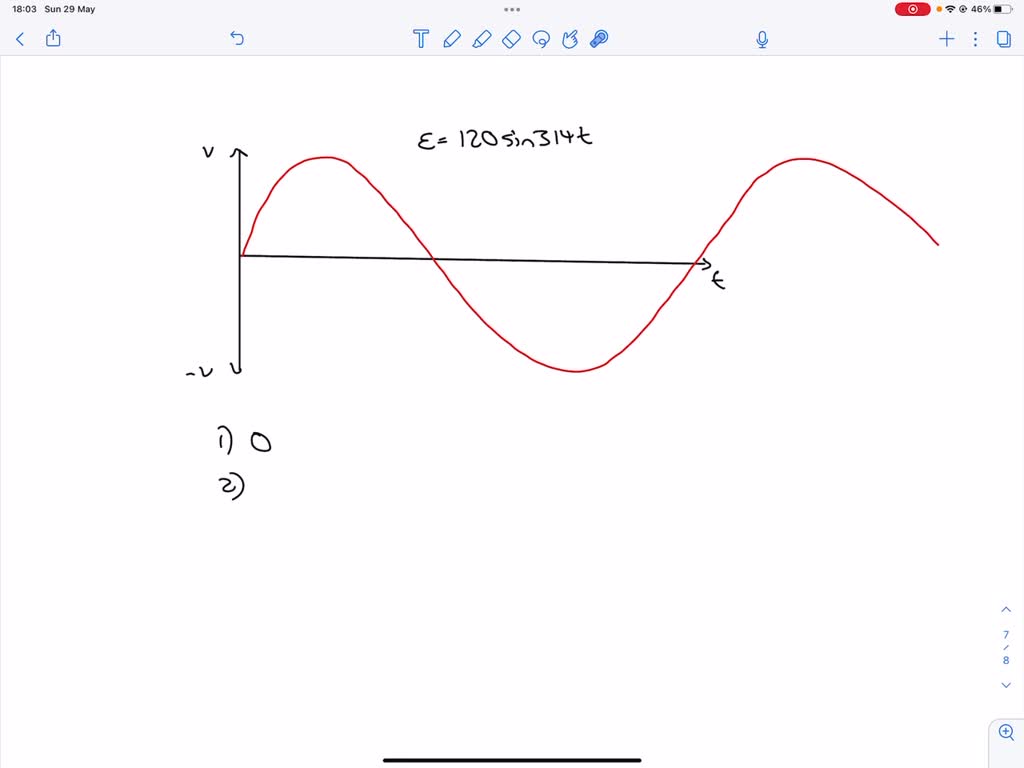 SOLVED An alternating voltage e = 120 sin 314t is applied to a circuit