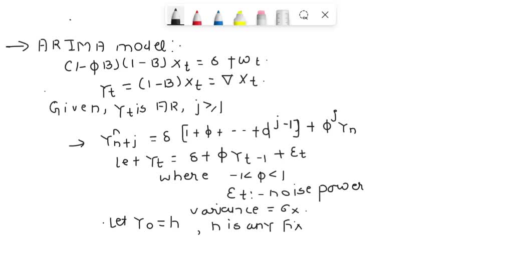 3.38 Consider the ARIMA model W + Owt2' Identify the model using the