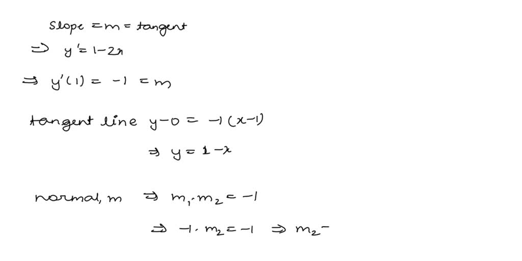 solved-where-does-the-normal-line-to-the-parabola-y-x-x-2-at-the-point