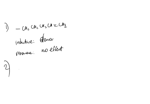 classify-the-following-substituents-according-to-whether-they-are-electron-donors-or-electron-acceptors-relative-to-hydrogen-by-the-resonance-and-the-inductive-mechanisms-1-mathrmch_2-mathrmch_2-mat-5