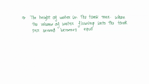 a-cylindrical-tank-has-a-hole-of-1-cm2-in-its-bottom-if-the-water-is-allowed-to-flow-into-the-tank-from-a-tube-above-it-at-the-rate-of-70-cm3sec-then-the-maximum-height-up-to-which-water-can-rise-in-t