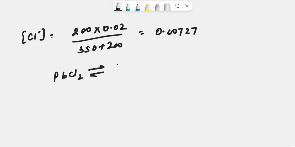 SOLVED Given 350 mL of 3.2 M Pb(NO3)2 and 200 mL of 0.02 M NaCl are