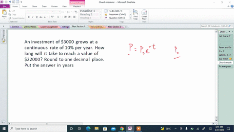 an-investment-of-3000-grows-at-a-continuous-rate-of-10-per-year-how-long-will-it-take-to-reach-a-value-of-22000-round-to-one-decimal-place-put-the-answer-in-years-59971