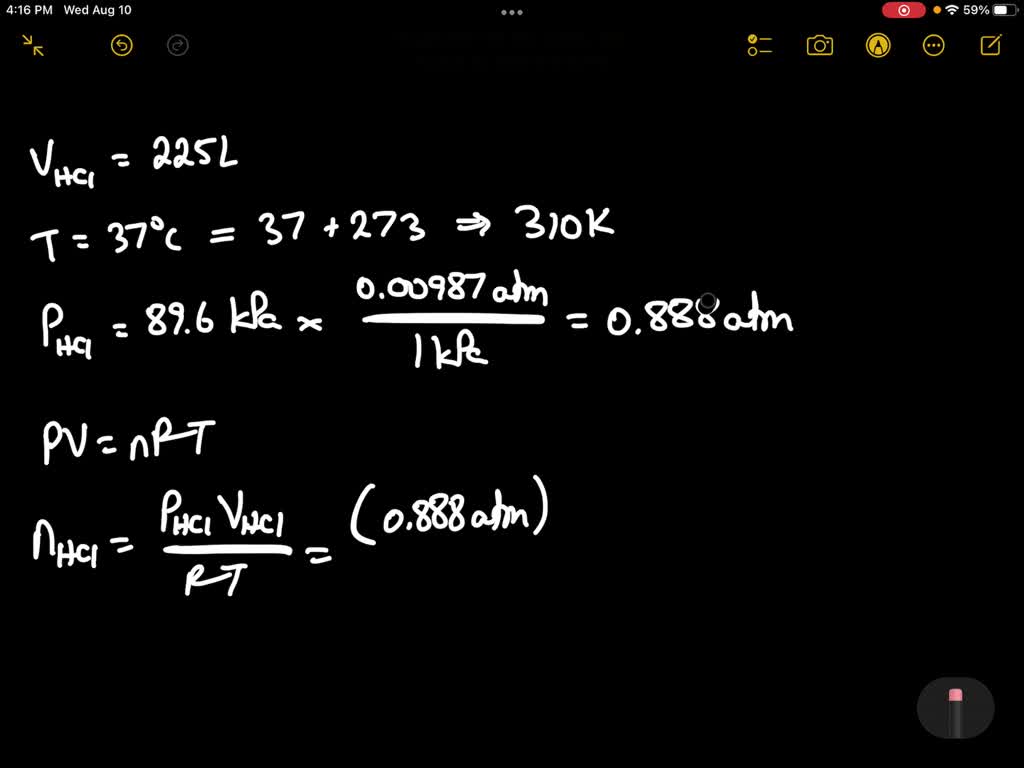 SOLVED Hydrochloric acid is prepared by bubbling hydrogen chloride gas