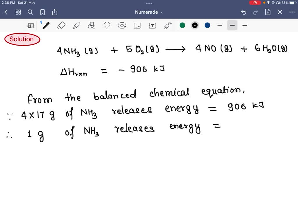 solved-ammonia-reacts-with-oxygen-according-to-the-equation-4-nh3-g