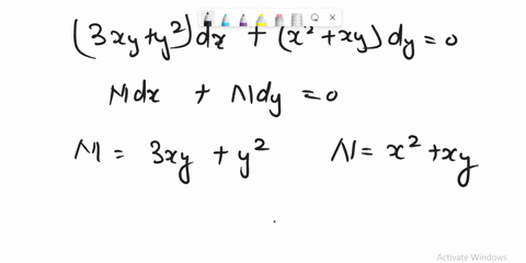 find-an-integrating-factor-and-solve-the-following-differential-equation-3xyy2x2-xyy-0-18538