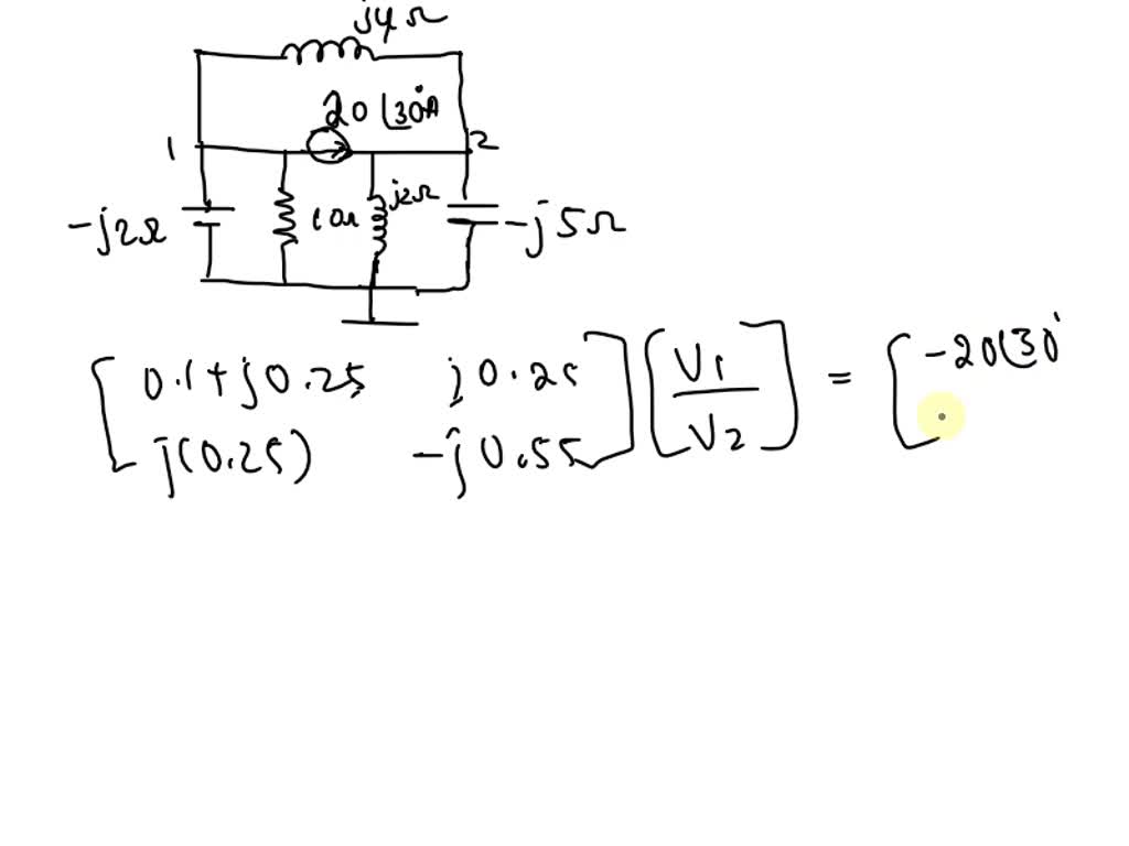 SOLVED: 10.14 Calculate the voltage at nodes 1 and 2 in the circuit of ...