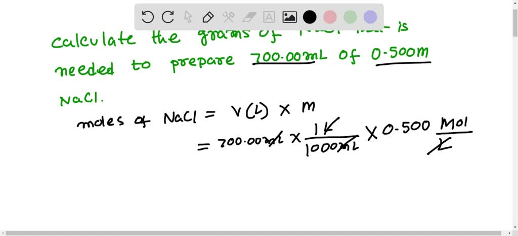 Solved How Many Grams Of Nacl Are Required To Prepare Ml Of A M Solution Given Atomic