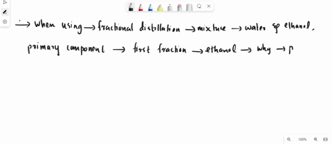 when-using-fractional-distillation-to-separate-a-mixture-of-water-and-ethanol-explain-why-the-primary-component-of-the-first-fraction-is-ethanol-and-why-it-is-not-pure-40333