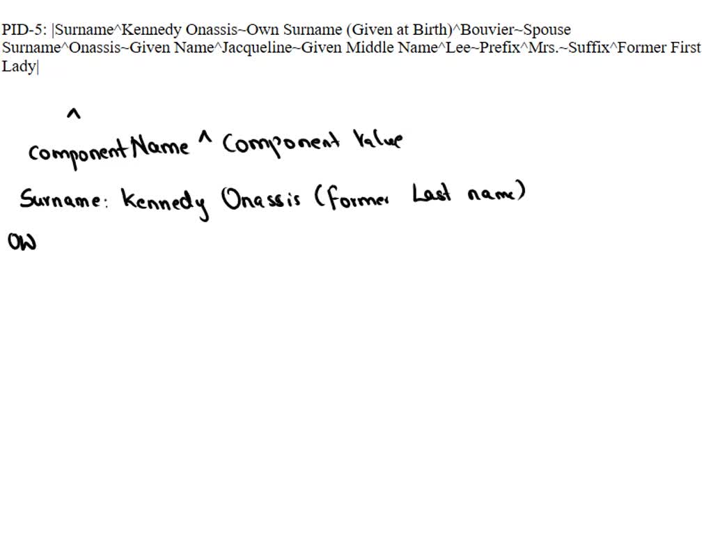 SOLVED Using the structure of the "Patient Name" PID5 field to