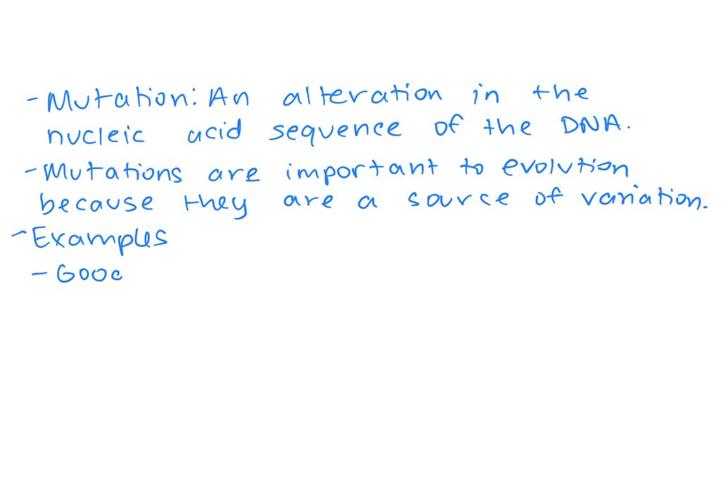 SOLVED Evolution is usually a very slow process and mutation rates are