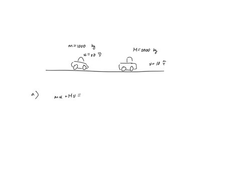 a-1000-kg-car-moving-at-300-ms-hits-the-rear-end-of-a-2000-kg-truck-moving-at-100-ms-find-the-velocities-of-the-vehicles-after-the-collision-and-the-percentage-loss-of-kinetic-energy-a-if-th-96572