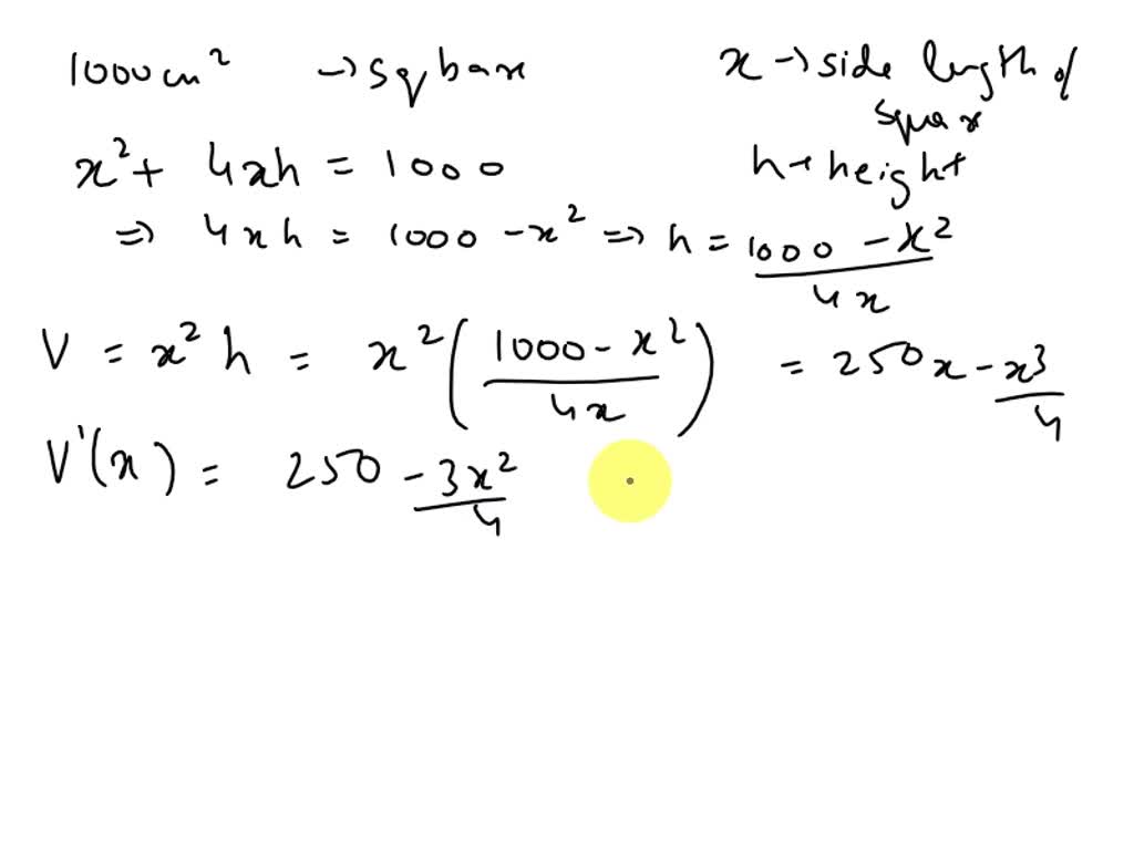 solved-if-1400-square-centimeters-of-material-is-available-to-make-a