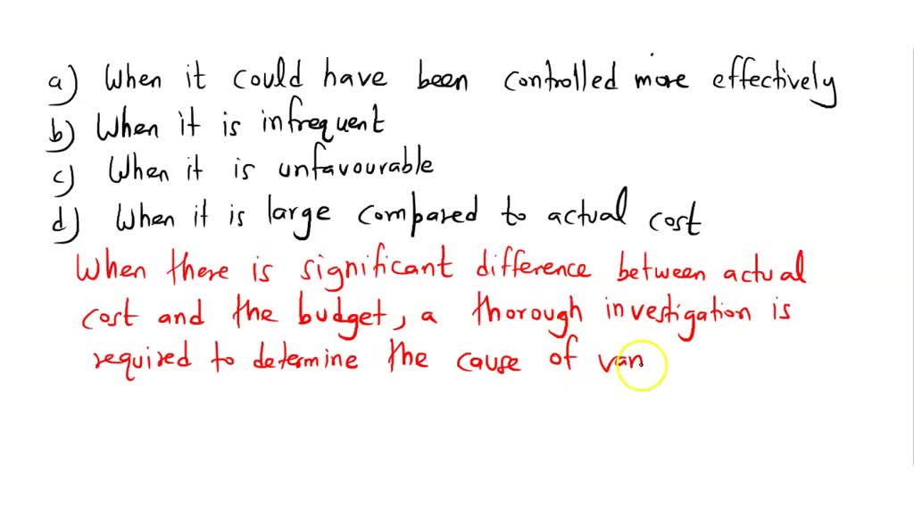 SOLVED When Is A Variance Considered To Be material A When It solved-when-is-a-variance-considered-to-be-material-a-when-it