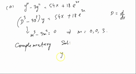 consider-the-differential-equation-3y-54r-18e31-_-pt-find-the-complementary-solution-yc-2-pts-find-a-particular-solution-yp-using-the-method-of-undetermined-coefficients-warning-watch-out-fo-99748