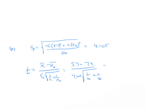 independent-random-samples-selected-from-two-norma-populations-produced-the-sample-means-and-standard-deviations-shown-to-the-right-assuming-equal-variances-conduct-the-test-ho-01-p2-against-75715