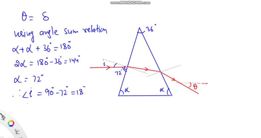SOLVED: Refraction Problem #3 Goal: Find the exit angle relative to the ...