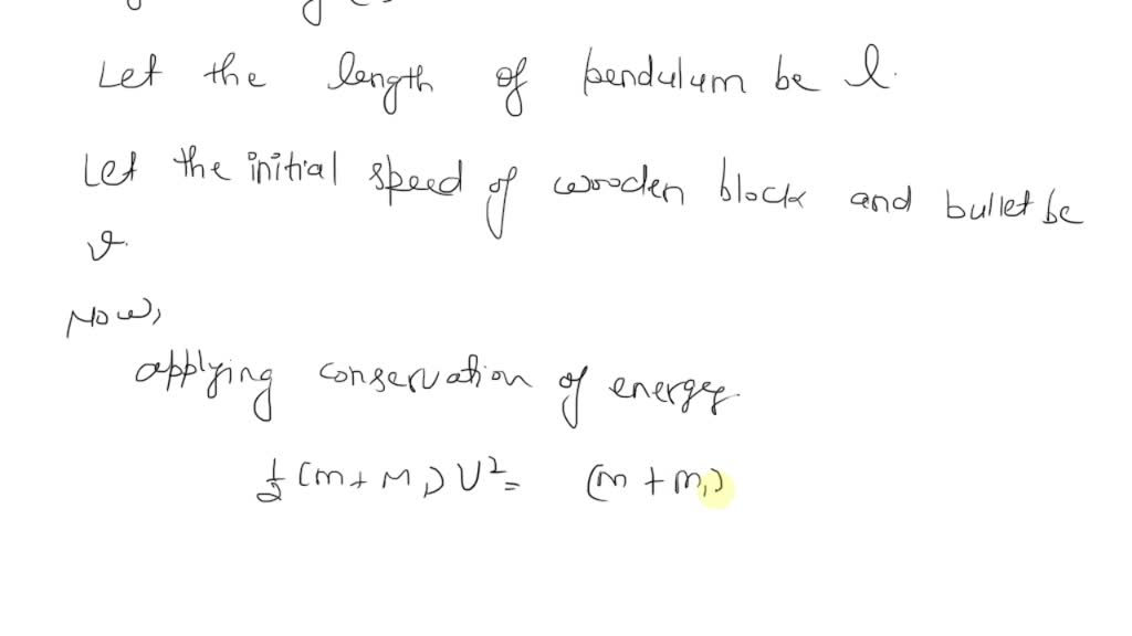 SOLVED: A ballistic pendulum consists of a 4 kg wooden block originally ...