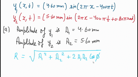 these-two-waves-travel-along-the-same-string-beginaligned-y_1x-t-460-mathrmmm-sin-2-pi-x-400-pi-t-y_2x-t-560-mathrmmm-sin-2-pi-x-400-pi-t080-pi-mathrmrad-endaligned-what-are-a-the-amplitude-and-b-th-2