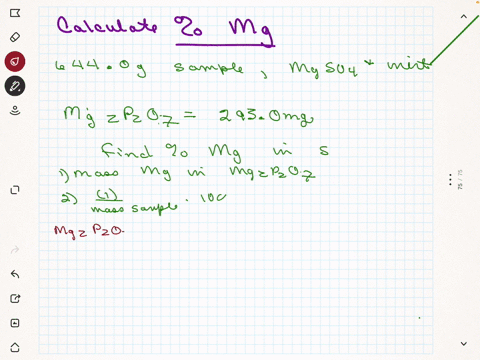 A 4.683 g sample containing Mg^2+ is dissolved and treated with excess ...