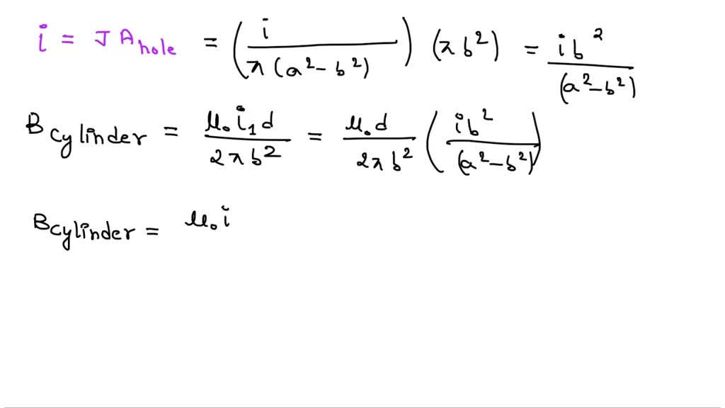 SOLVED: The Figure Shows A Cross Section Of A Long Cylindical Condictor ...