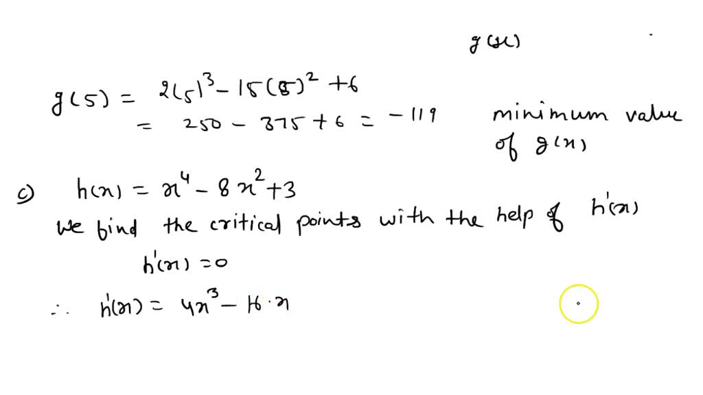 SOLVED: In problems 10 - 14, use information from the derivatives of ...