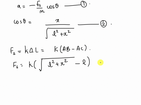 a-spring-ab-of-constant-k2ooknm-is-attached-to-support-at-a-and-to-a-collar-of-mass-m200-gm-the-unstretched-length-of-the-spring-is-i06m-knowing-that-the-collar-is-released-from-rest-at-x0-8-97968