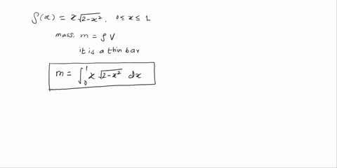 find-tne-mass-of-the-thin-bar-with-the-given-density-function-plx-x2-7-for-0x1-sel-up-the-integral-that-gives-tne-mass-of-the-thin-bar_-type-exact-answets-jh-m-unlig-type-an-exact-answer-ent-76655