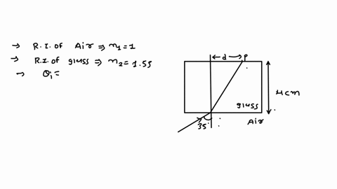reflection-and-refraction-2-light-enters-a-rectangular-block-of-glass-n-155-at-an-angle-of-35-degrees-with-respect-to-the-normal-the-light-that-passes-through-the-block-exits-at-point-p-as-s-96635