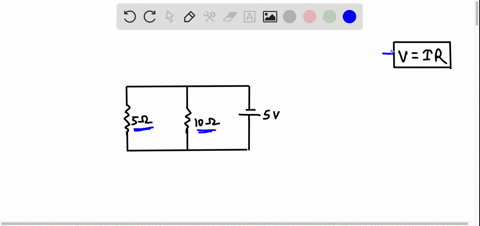 compared-to-the-current-in-the-10-ohm-resistance-in-the-circuit-shown-at-the-right-the-current-in-the-50-ohm-resistance-is-a-one-half-as-great-b-one-fourth-as-great-c-the-same-d-twice-as-gre-59682