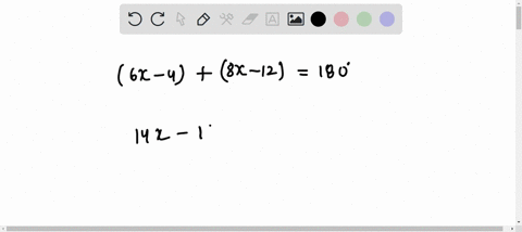 supplementary-angles-with-measures-6-x-4-and-8-x-12-degrees-71577