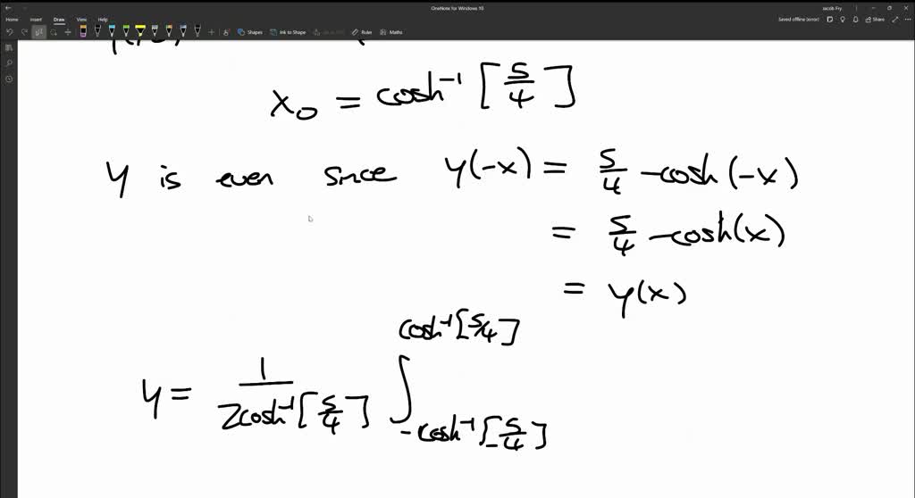 VIDEO solution: 25 The portion of thecurve y= 24 cosh x that lies above ...