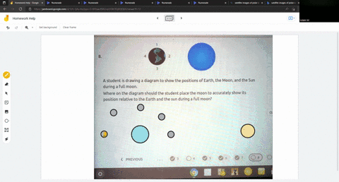 a-student-is-drawing-a-diagram-to-show-the-positions-of-earth-the-moon-and-the-sun-during-a-full-moon-where-on-the-diagram-should-the-student-place-the-moon-to-accurately-show-its-position-r-81334